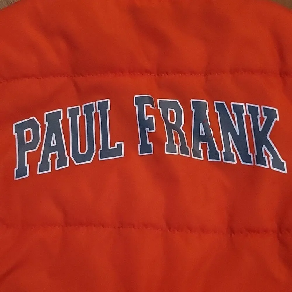 Kids Paul Frank Target Puffer Vest Hockey‎ Graphic Orange 4T